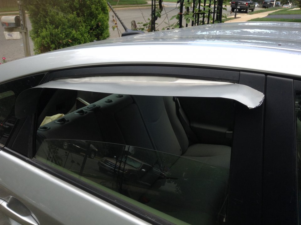 Rear window rain guard for Prius Super RV PriusChat
