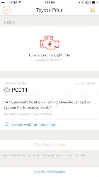 suddenly getting a check engine light and code p0011 on my 2008 prius any cheap diy suggestions priuschat check engine light and code p0011