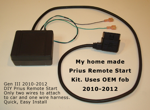 Remote Start Toyota for PRIUS 2010-2014 Push-To-Start Models ONLY Includes Factory T-Harness for Quick Clean Installation 